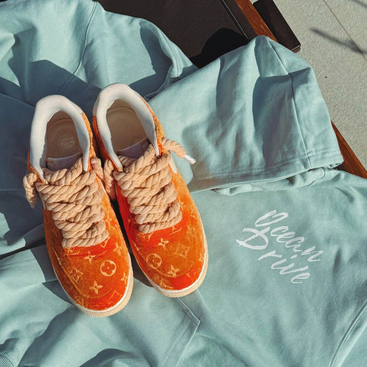 Orange LV Custom Air Force 1