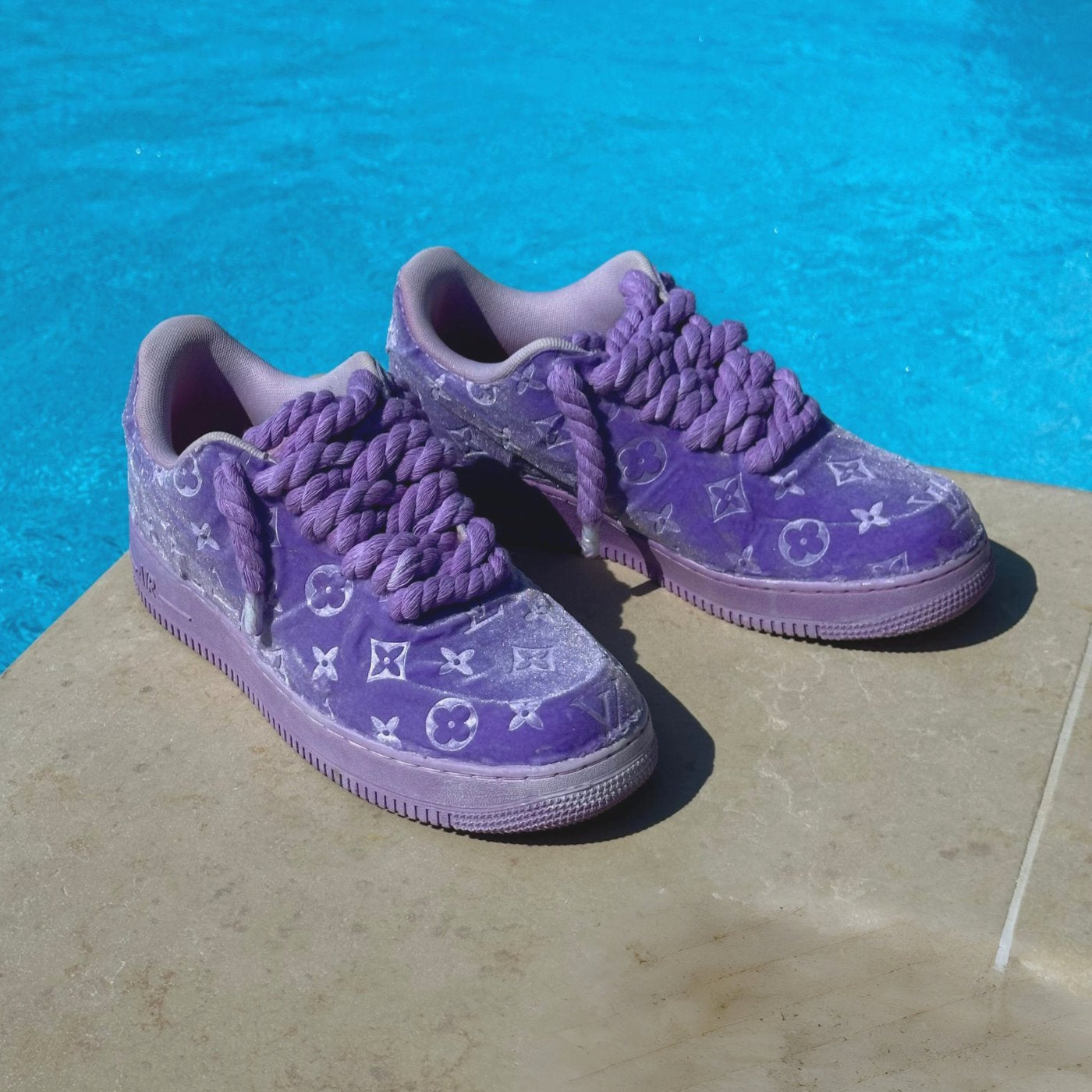 Purple Black LV Custom Air Force 1