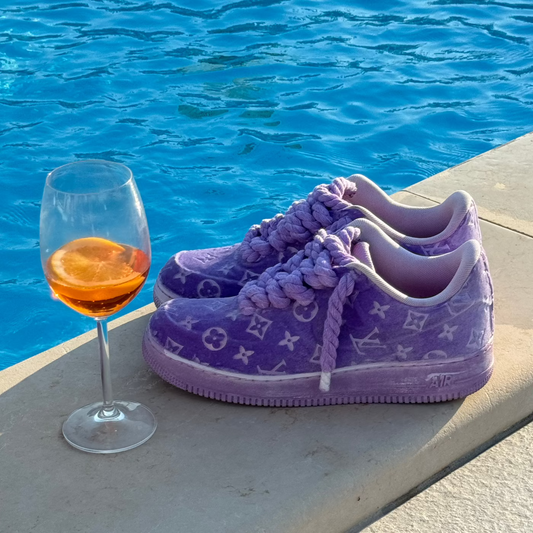 Purple Black LV Custom Air Force 1